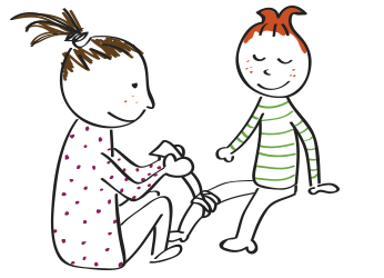 Zeichnung von zwei Kindern